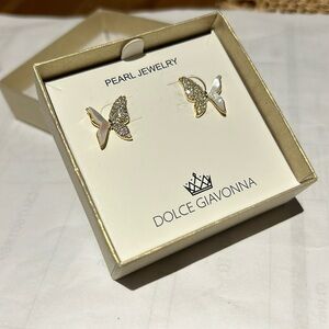 DOLCE GIAVONNA PERAL JEWELRY EARRINGS NEW